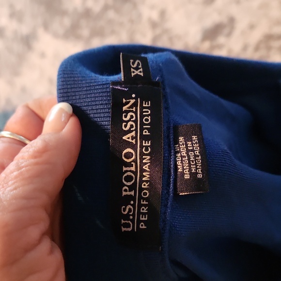 Men's Size X Small US Polo ASSN Short Sleeve Polo Shirt In Blue performance - Picture 4 of 5